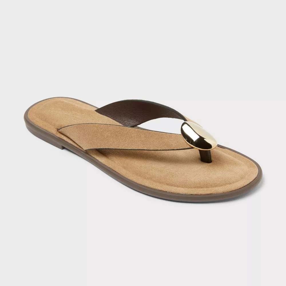 Women's Livia Sandals by Universal Thread Taupe Size 7 New With Tags